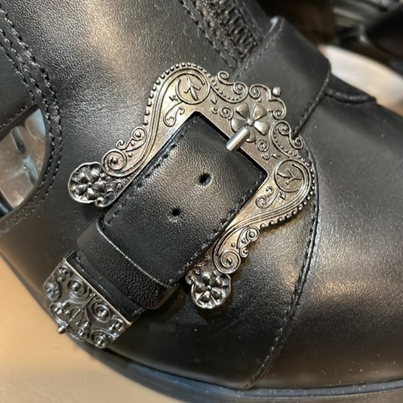 Nine West ankle Boots leather motorcycle black NWCarrillo shoe zip boot Sz 8M - Picture 15 of 16